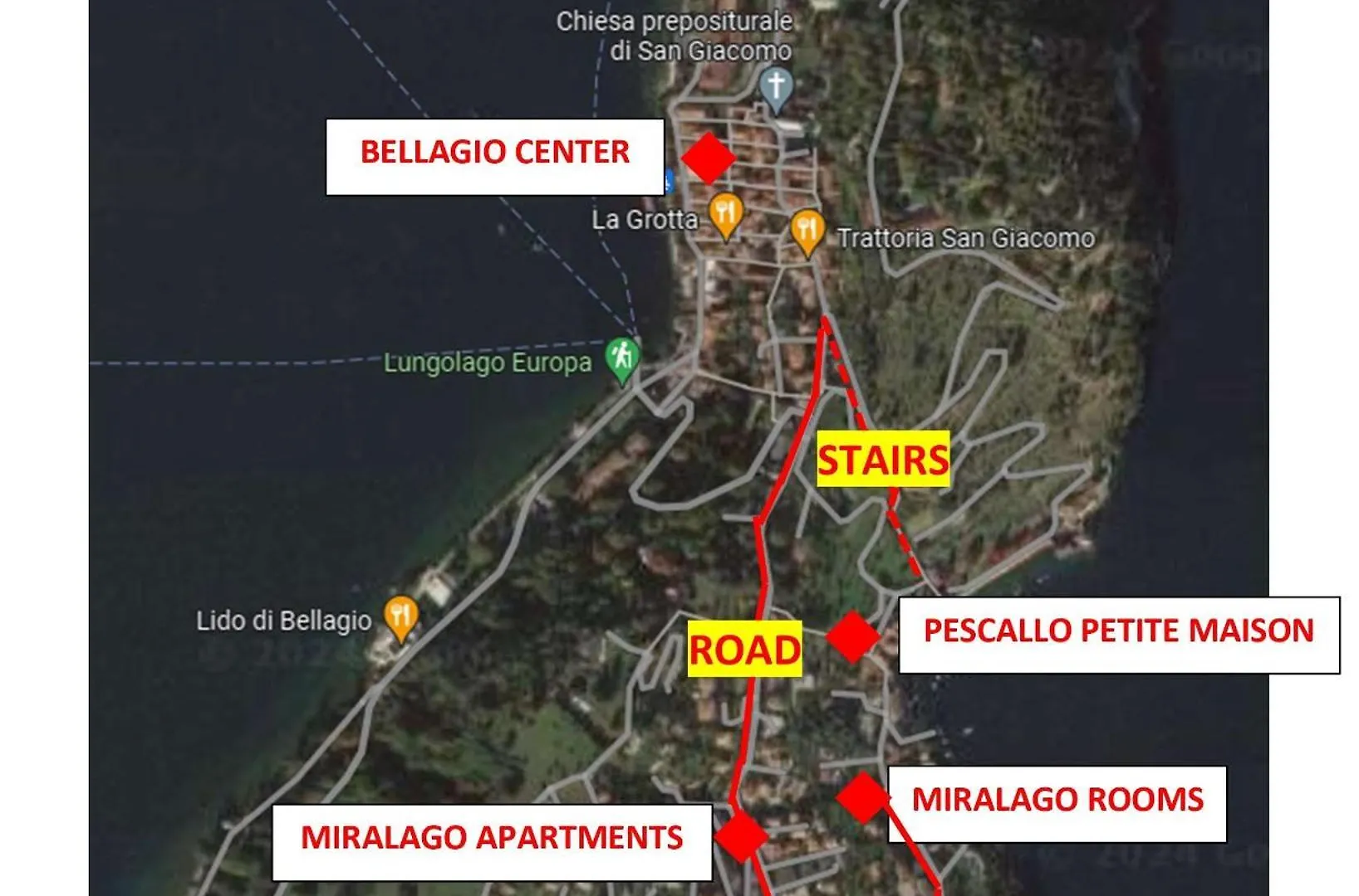 Miralago B&B And Apartments Bellagio 2*,  Italia